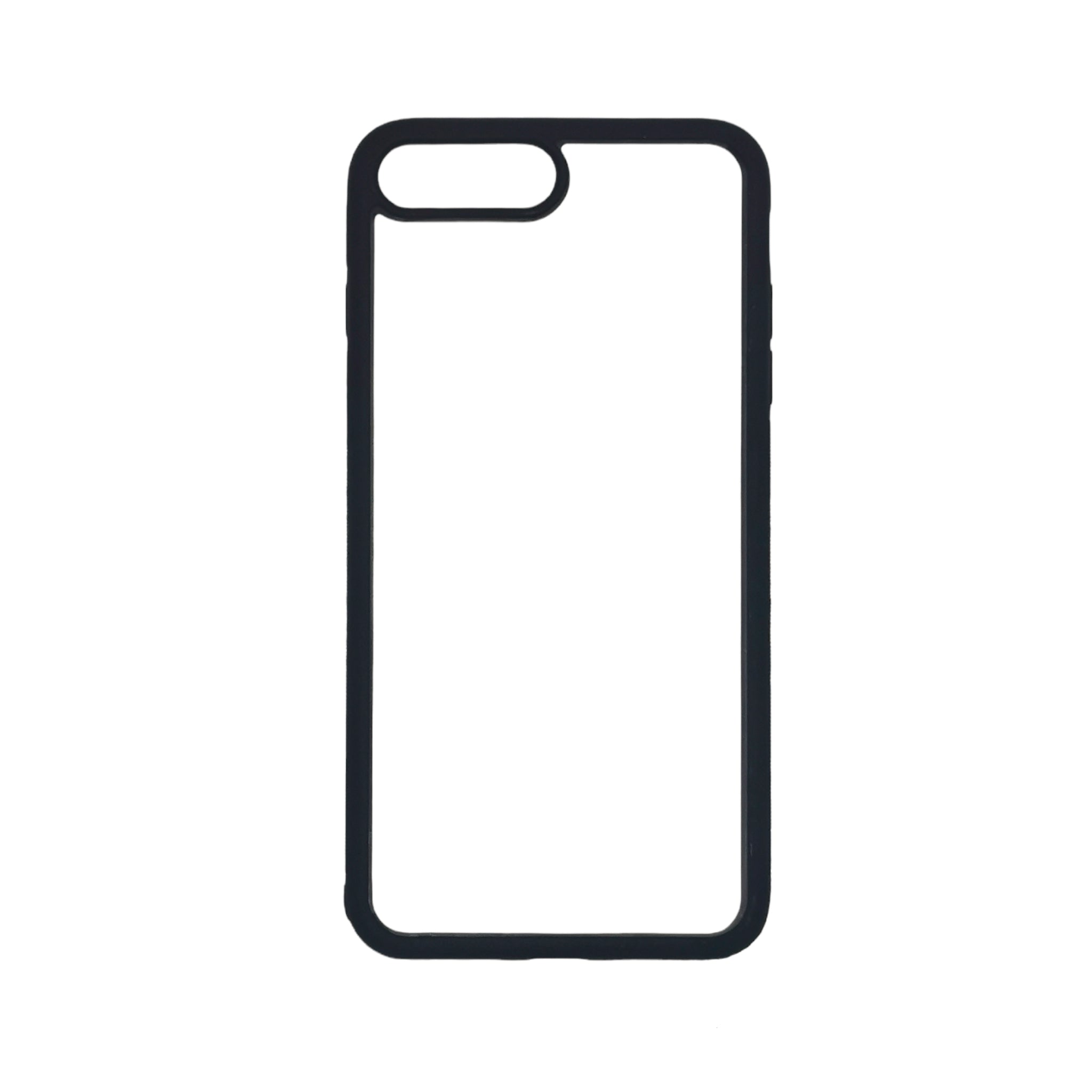 Phone 7 Plus/8 Plus - Black TPU Rubber Sublimation Phone Case