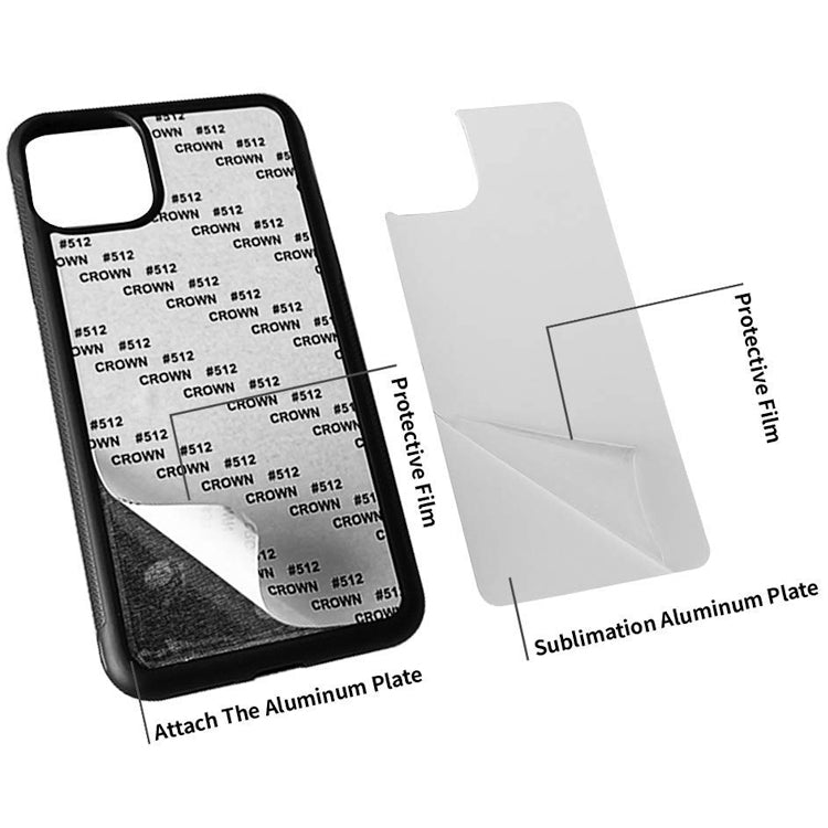 iPhone 12 Pro Max - Black TPU Rubber Sublimation Phone Case