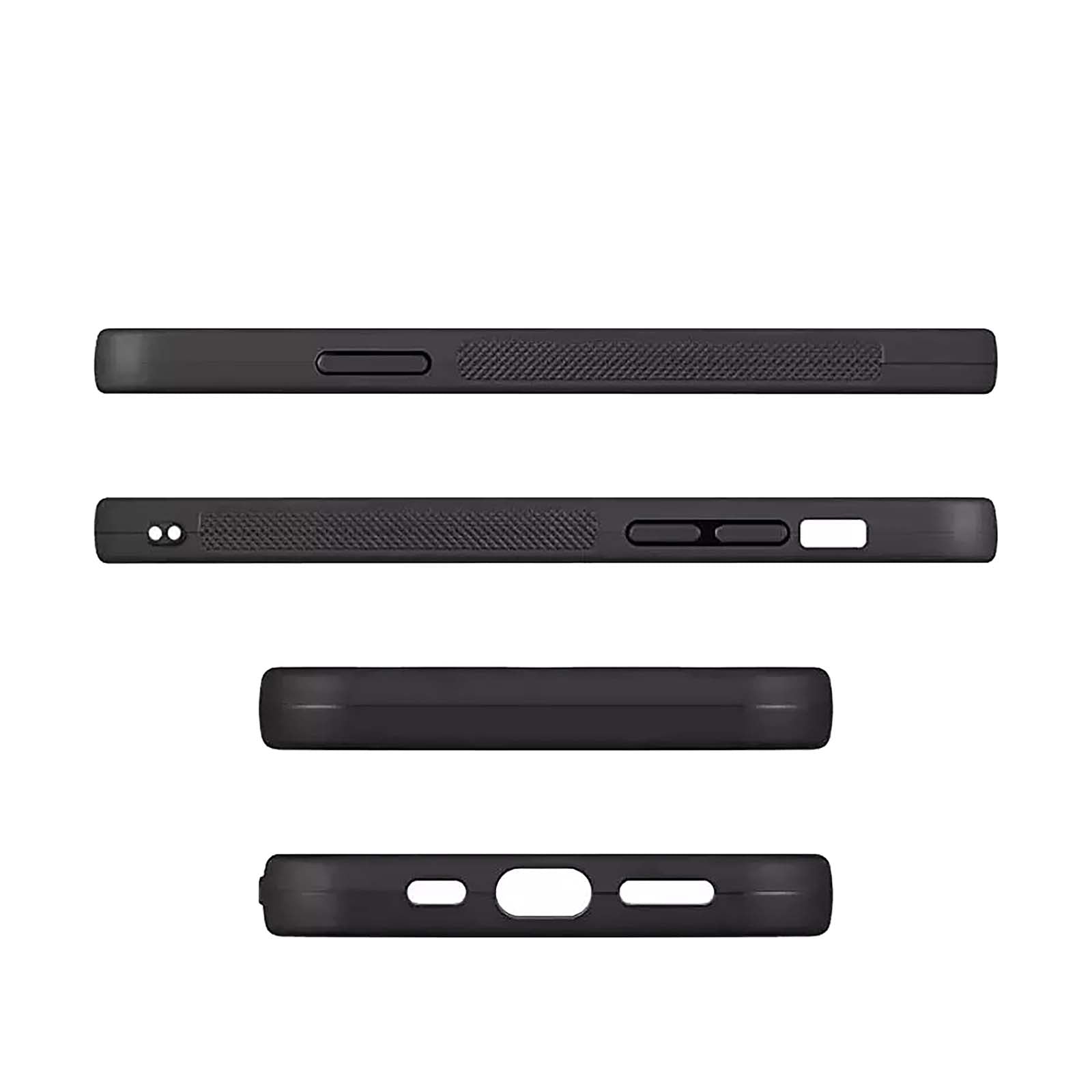 iPhone 15 - Black TPU Rubber Sublimation Phone Case