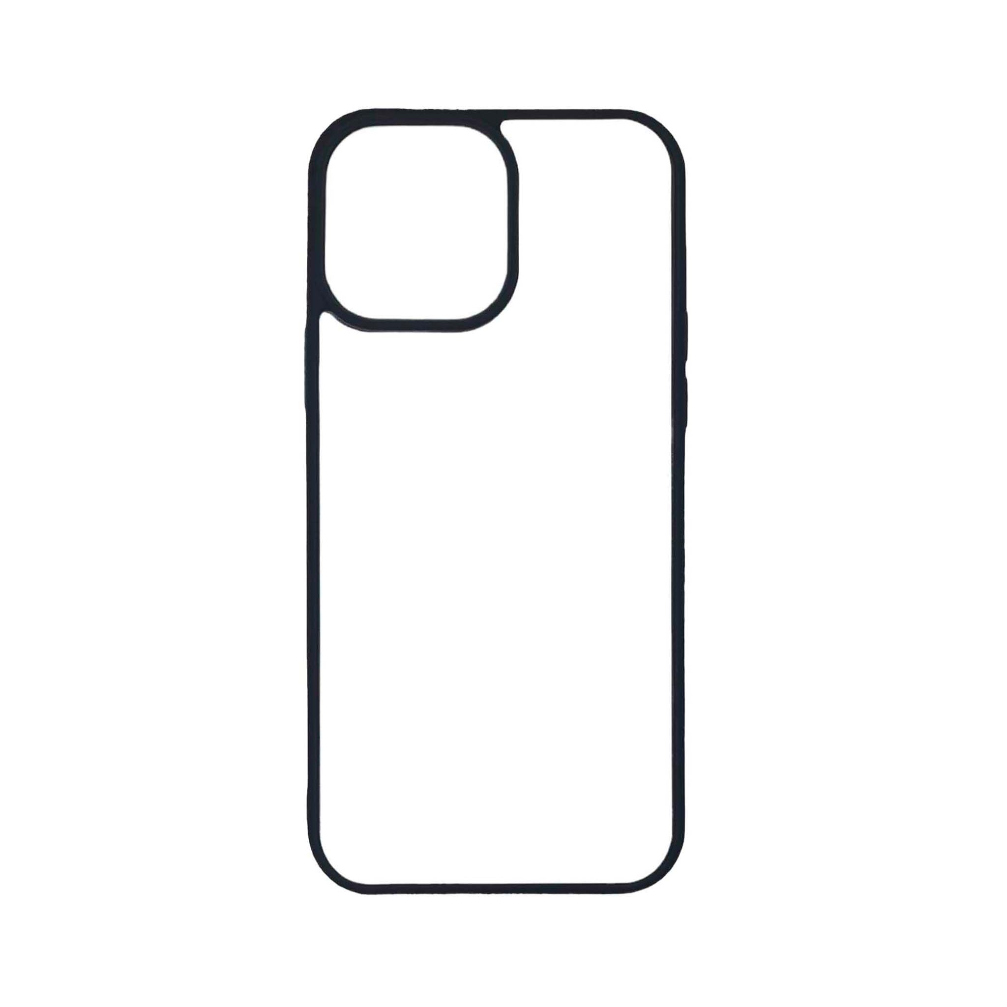iPhone 14 Pro Max - Black TPU Rubber Sublimation Phone Case