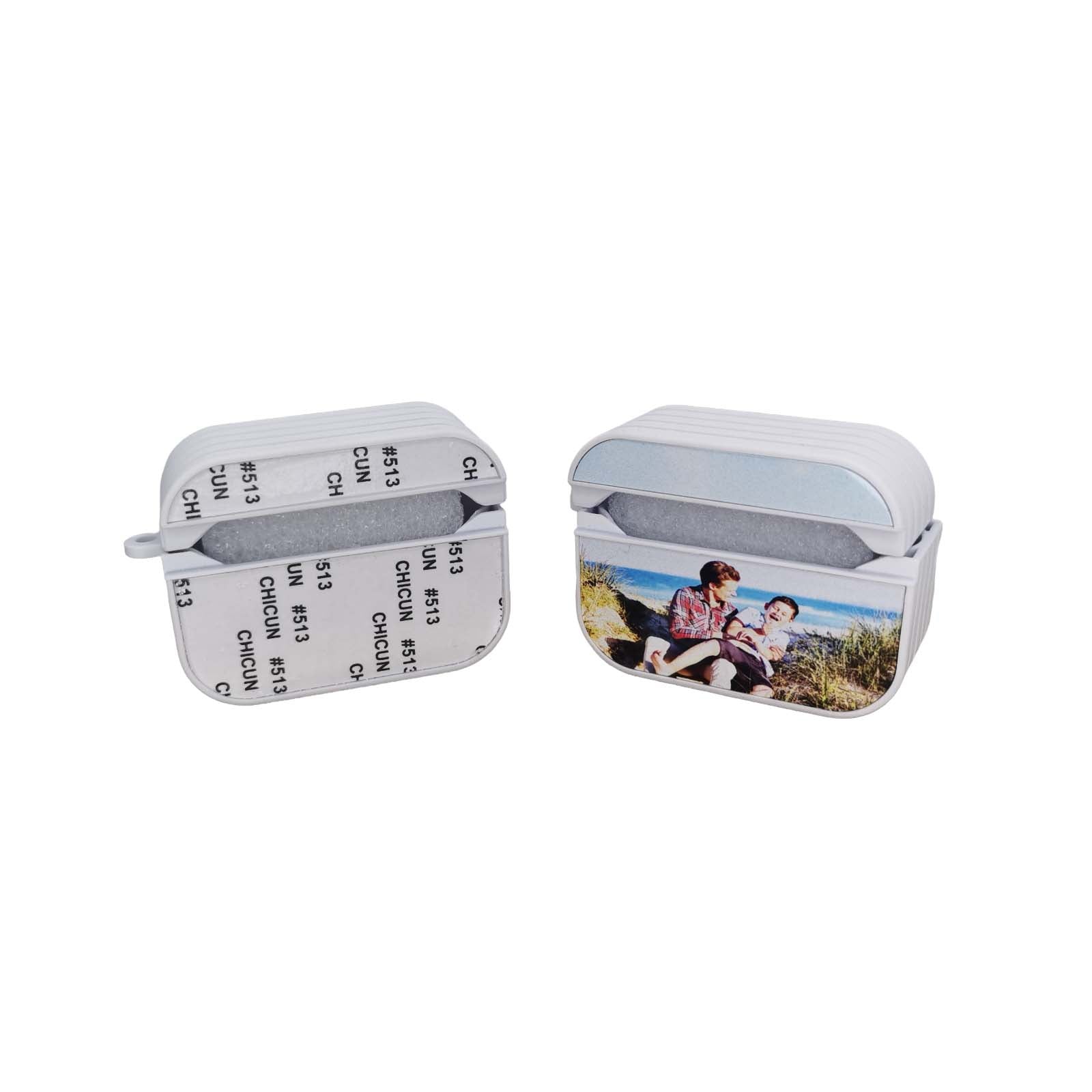 Sublimation Blank Air Pods Pro Plastic Case Black & White