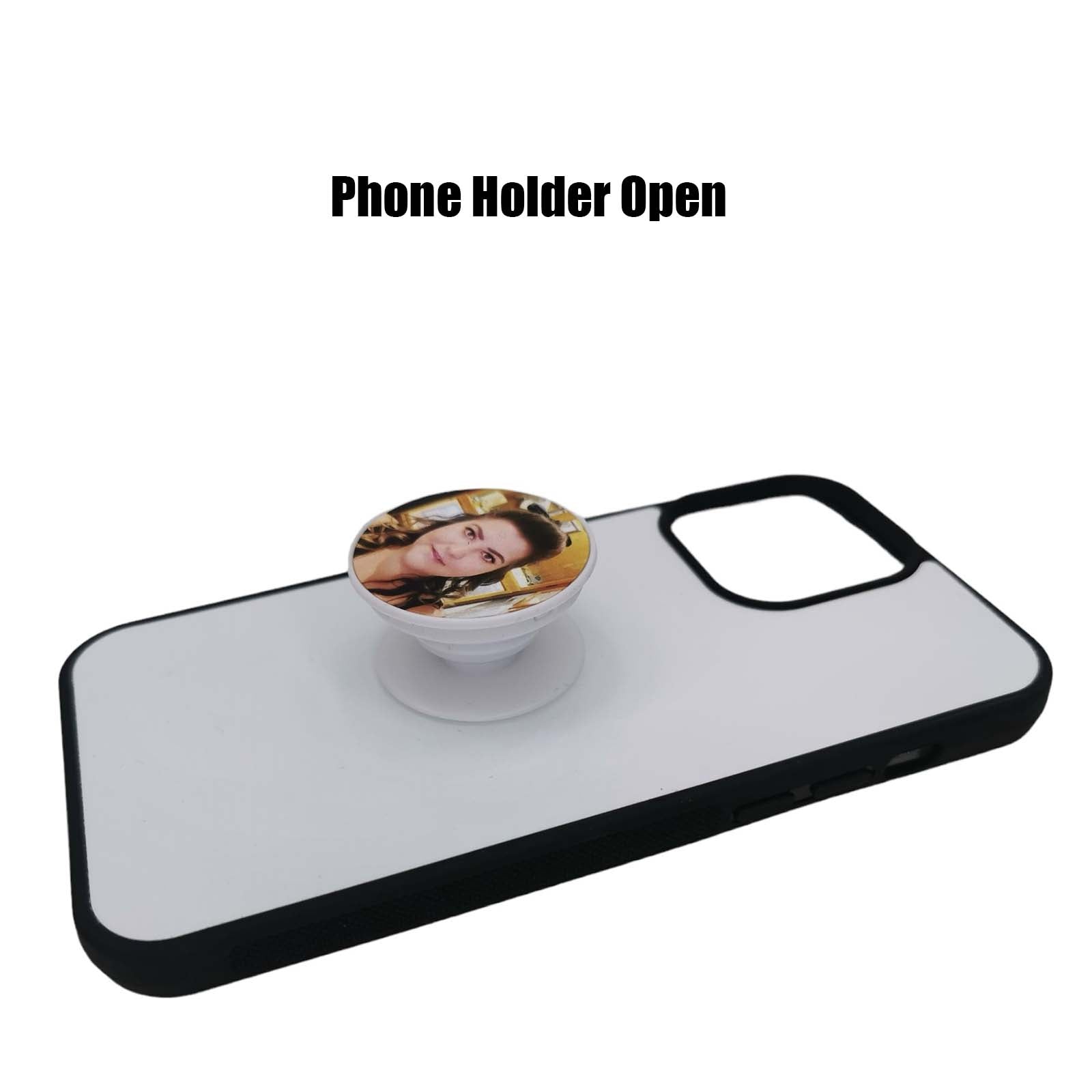 Sublimation Blank Round White Collapsible Phone Holder/Phone Grip