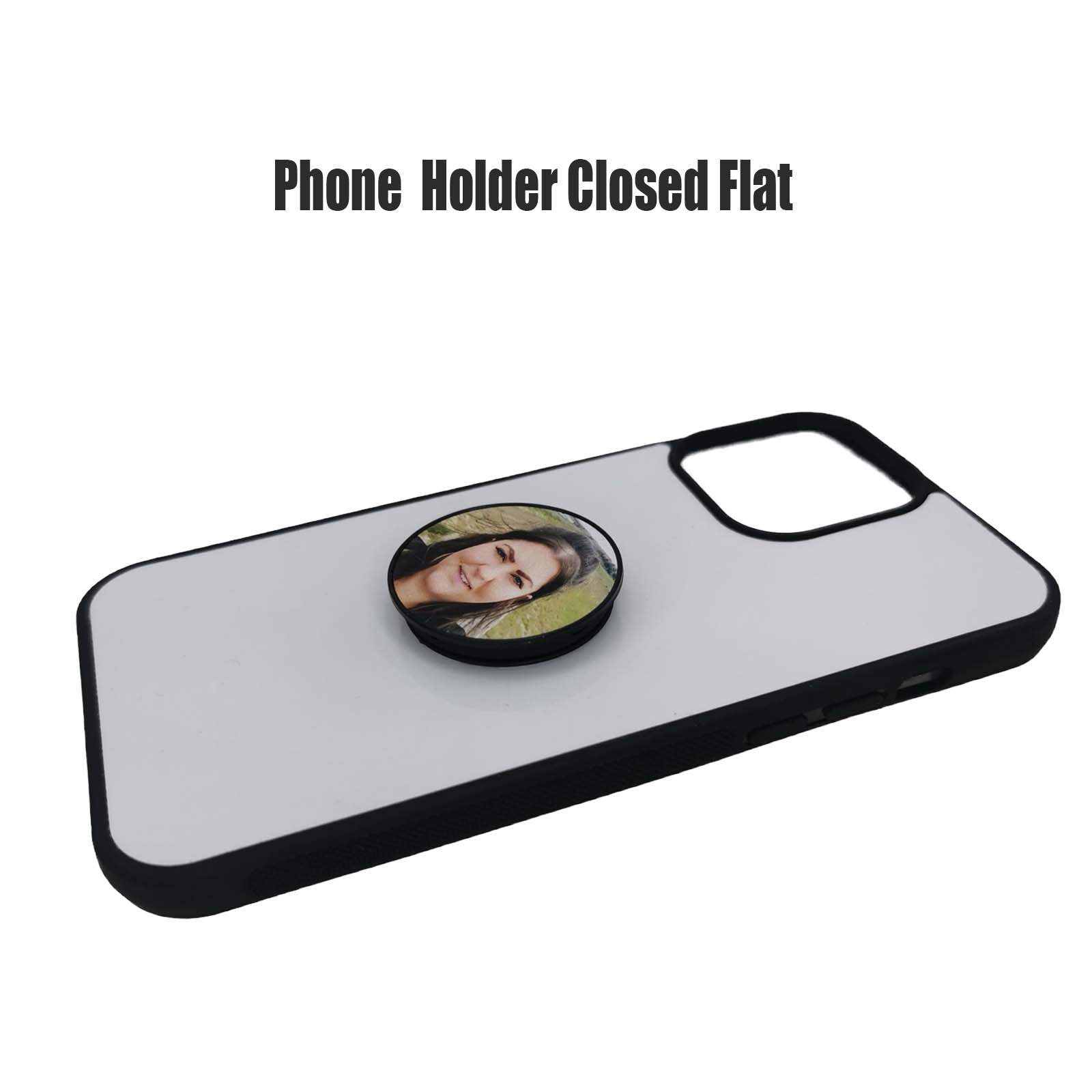 Sublimation Blank Round Black Collapsible Phone Holder/Phone Grip