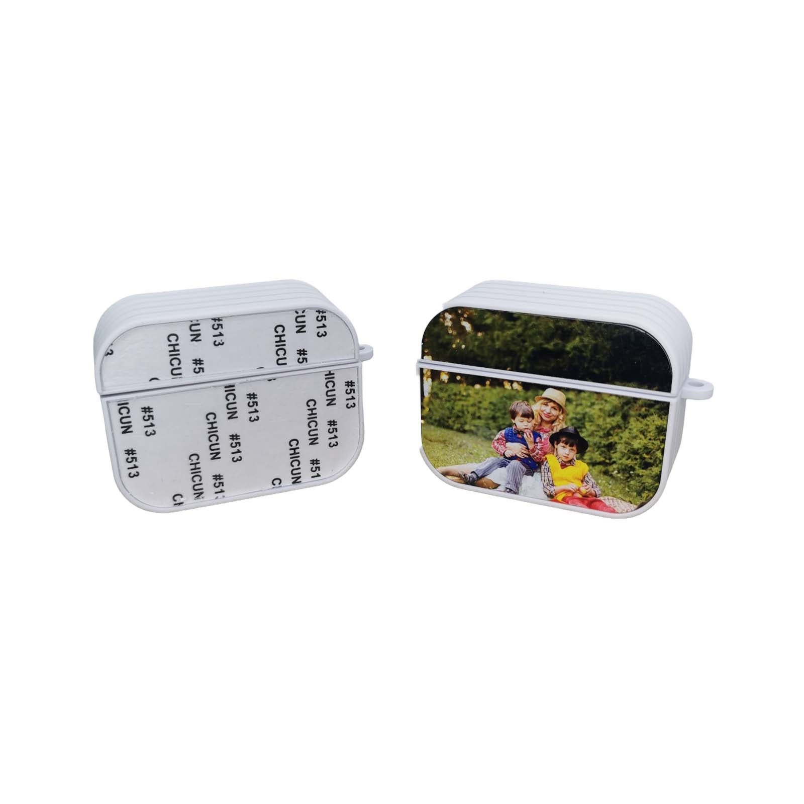 Sublimation Blank Air Pods Pro Plastic Case Black & White