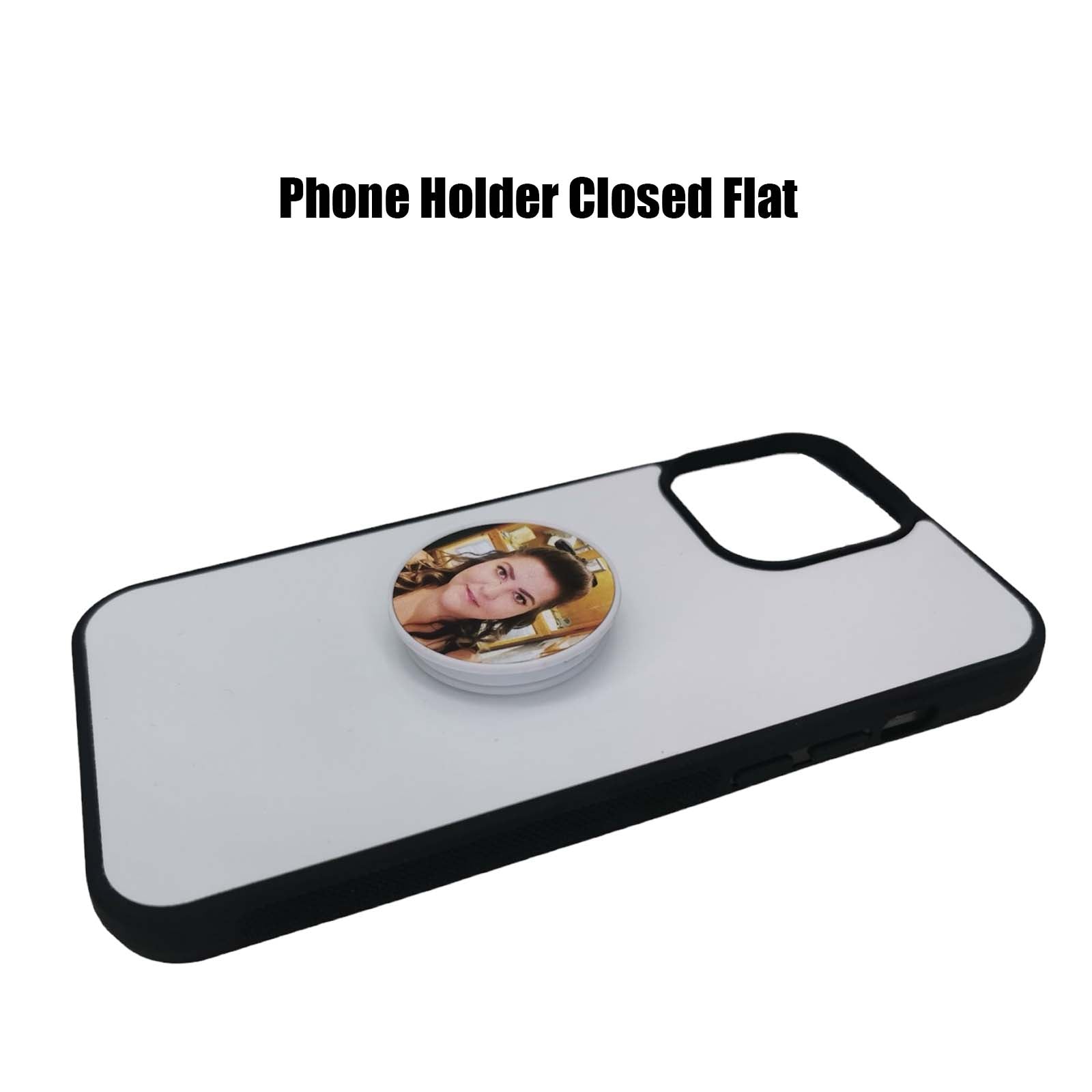 Sublimation Blank Round White Collapsible Phone Holder/Phone Grip