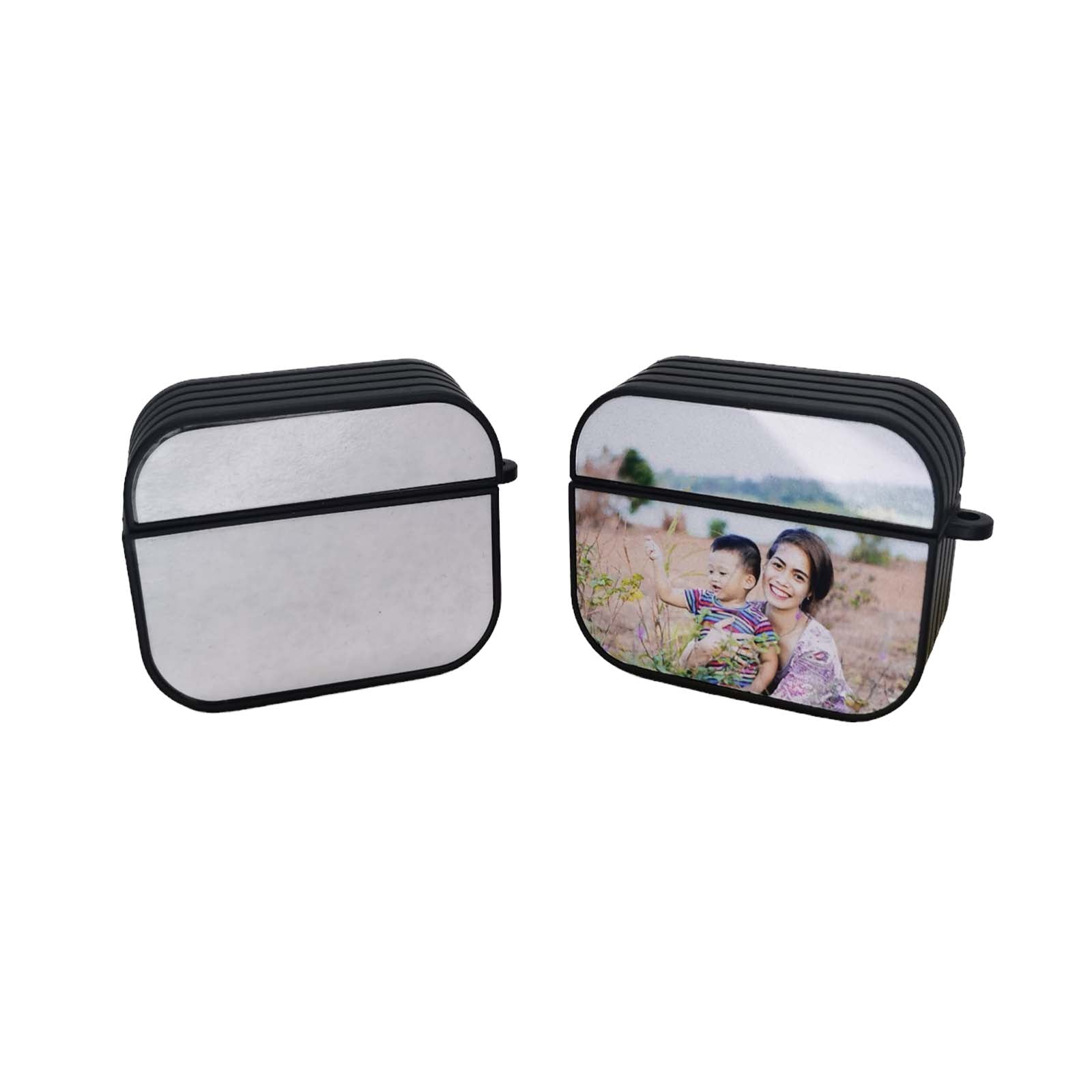 Sublimation Blank Air Pods Pro Plastic Case Black & White